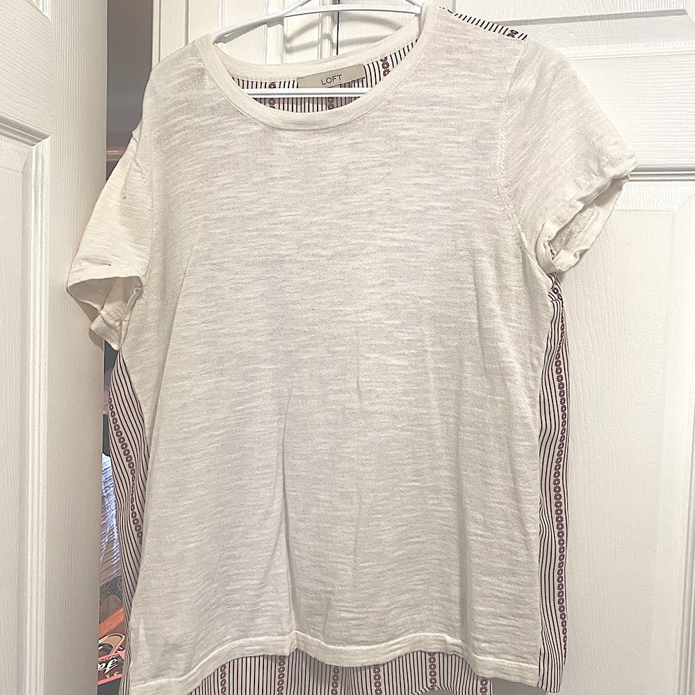 Loft Tshirt with flowy striped bacy
